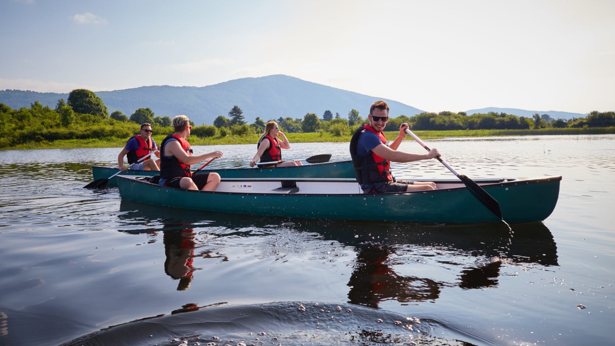 Canoeing on Cerknica Lake